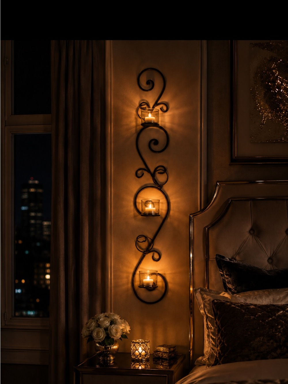 🥀 Wrought Iron Scroll Candle Holder 🥀